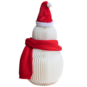 Pupazzo di Neve Natalizio Ihpaper Pieghevole e Facile da Assemblare, Decorazione Ecologica in Carta Kraft da 60 a 90 cm per Casa e Natale - Product Image 1