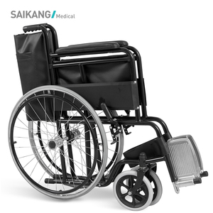 SKE030 SAIKANG fauteuil roulant manuel pliable pour personnes âgées en acier inoxydable direct d'usine