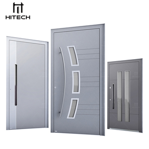 Hitech-US Nouveau modèle Porte pivotante extérieure de 80 pouces Quincaillerie extérieure résidentielle Portes extérieures Porte métallique en acier - Product Image 3