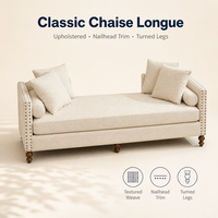 Banc-lit moderne en bois avec revêtement en chenille, pieds en bois d'hévéa, pour chambre et salon