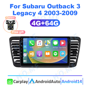Navegación GPS reproductor Multimedia para coche Android 14 4 + 64G para <span class=keywords><strong>Subaru</strong></span> Outback 3 <span class=keywords><strong>Legacy</strong></span> 4 2003-2009 inalámbrico Carplay Android <span class=keywords><strong>Auto</strong></span> - Product Image 3