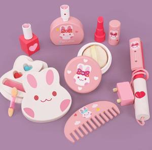 Coiffeuse en bois de lapin blanc pour enfants, 1 pièce, <span class=keywords><strong>jeu</strong></span> de maquillage, simulation, petite princesse - Product Image 5