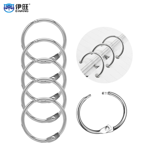 Anneaux de reliure en acier inoxydable à ouverture et fermeture faciles pour rideaux de douche - Product Image 1