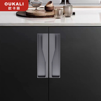 Poignée de porte carrée en alliage d'aluminium minimaliste moderne pour la maison Bar Hotel School Hospital