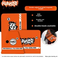 KUNAISI Raclette magnétique pour pare-brise de voiture, en gel de silice orange auto-réparant, pour PPF, outils de pose et de décapage de film de protection automobile