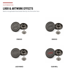 Boutons et rivets pour jeans à prix d'usine, attaches en denim de couleur personnalisée pour vêtements en denim - Product Image 4