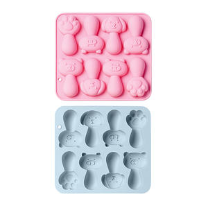 Molde de Silicona para Hornear <span class=keywords><strong>Fondant</strong></span> 2026, Molde de Silicona para Cubitos de Hielo y Chocolate con Forma de Oso y Cerdo de 8 Cavidades - Product Image 6