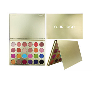 Palette de fards à paupières en poudre 24 couleurs en gros, hautement pigmentée, mate, scintillante, <span class=keywords><strong>maquillage</strong></span> pour les yeux, marque privée, végétalienne, sans cruauté, OEM - Product Image 1