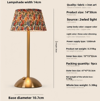 Lampe de table LED décorative rechargeable sans fil en métal pour restaurant et hôtel moderne avec batterie 1800 mAh et circuit de protection de sécurité