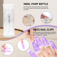Kit d'outils de dissolvant pour vernis à ongles en gel, marque privée OEM/ODM, 521 pièces, kit de dissolvant pour vernis à ongles en gel, ensemble de dissolvant pour vernis à ongles en gel