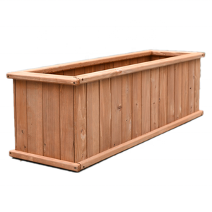 עציצים לצמחי פרחים גדולים יוקרתיים בחוץ קופסת עציצים למיטת גן מעץ - Product Image 4