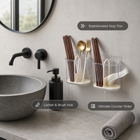 Boîte de rangement murale en plastique de qualité alimentaire pour baguettes de cuisine, avec drainage, pour ustensiles de table – un accessoire incontournable pour la maison