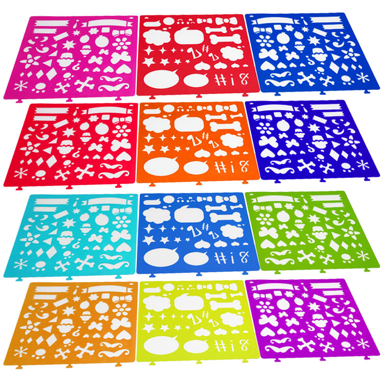 Wholesale Custom Drawing Journal Stencil Sets and Kids Drawing pp/plastic stencil / templates