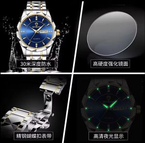 Relojes Binbond 5552 B5552 con Movimiento de Cuarzo, Reloj de Marca de Primera Calidad, Reloj de Lujo para Hombre con Correa de Acero Inoxidable, Fecha y Día de la Semana, para Parejas - Product Image 3