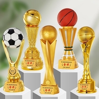 Trophée de football portable pas cher pour compétition sportive, impression UV, gravure, matériau en résine, nouvelle arrivée, vente directe d'usine, populaire