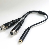 Cable Divisor en Y TRS Hembra de 6.35mm (1/4") a Doble XLR Hembra, Adaptador de Audio Estéreo de 1/4 de Pulgada a Doble XLR Mono para Mezclador y Altavoz