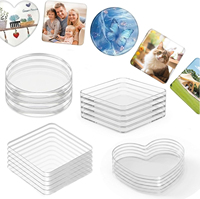 Aimant de réfrigérateur en acrylique transparent durable avec impression d'animaux de dessin animé OEM, idéal pour la décoration de la maison, de la cuisine, de l'école ou des casiers.