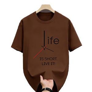 Maglietta con quadrante dell'orologio <span class=keywords><strong>in</strong></span> stile tipografico moderno, <span class=keywords><strong>citazione</strong></span> quotidiana ispiratrice - Product Image 3