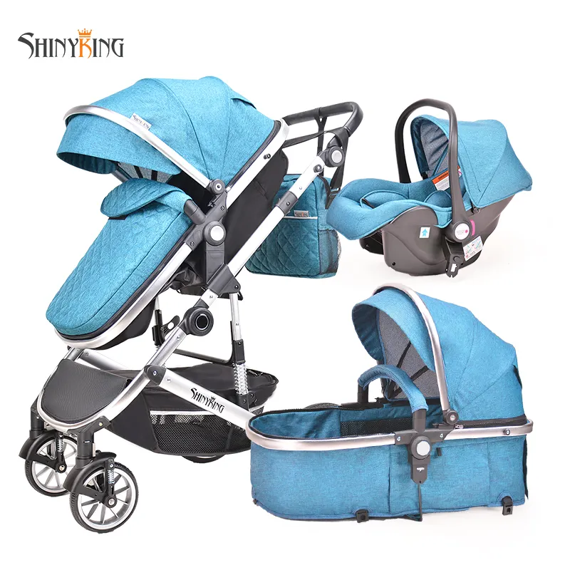 Wholesale newborn best price factory fashion highest view foldable three in 1 baby strollers