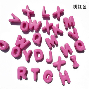 450gram tıknaz çok renkli katı yuvarlak alfabe akrilik plastik boncuk DIY telefon kayışı yapımı için - Product Image 6