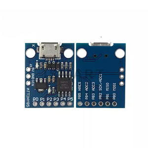 TINY85/ATTINY85 <span class=keywords><strong>Digispark</strong></span> Kickstarter บอร์ดพัฒนาไมโครคอนโทรลเลอร์ ATTINY85 โมดูลสำหรับ IIC <span class=keywords><strong>I2C</strong></span> USB สีน้ำเงินดำ - Product Image 3