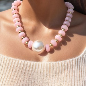 Collier de <span class=keywords><strong>perles</strong></span> Zooying faites à la main en pierre <span class=keywords><strong>Heishi</strong></span> colorée, motif géométrique disque volant, bijoux pour femme - Product Image 2