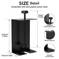 CHICON Support de multiprise mural peu encombrant Organisateur de prise de protection contre les surtensions pour téléphone portable Tablette Bureau et salon
