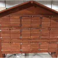 SDB008 Volière moderne de luxe pour oiseaux en bois massif, maison pour animaux de compagnie d'extérieur avec fermeture à bouton, toit en asphalte pour perroquets et pigeons
