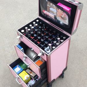 Maletín de Maquillaje Profesional LE, Maleta de Viaje con Ruedas de Gran Capacidad, Estuche de Cosméticos, Carro de Belleza para Uñas, Tatuajes y Manicura - Product Image 2