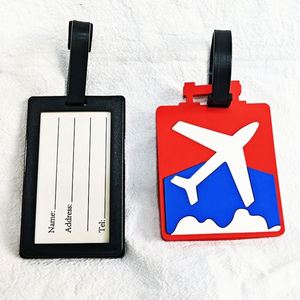 Etiquetas de Equipaje de PVC y Goma Ecológicas Personalizadas de Alta Calidad con Tira de Silicona y Logotipo para Maletas - Product Image 2