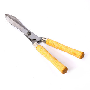 Sécateur neutre à lame en acier au carbone, manche en bois, outil de taille manuel pour l'entretien des pelouses et des jardins - Product Image 1
