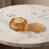 Boîtes à bijoux en verre cristal Liuli de haute qualité, exquises, fabriquées par procédé de cire perdue, pour ranger boucles d'oreilles et colliers, élégantes pour la chambre à coucher.
