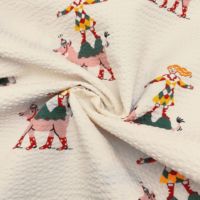 Tela 100% algodón con efecto arrugado, 95 g/m², transpirable, con estampado de camello, textura arrugada, resistente a las arrugas, para camisas de niños, 50 pulgadas