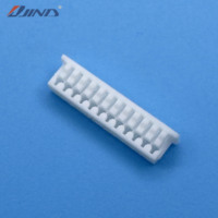 Connecteur terminal mâle simple rangée JINDA 1.25T-1-12Y 1.25mm 12 broches en bronze phosphoreux, pour câble 32~28AWG vers carte, en nylon blanc, IP66