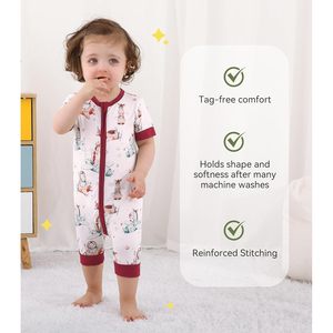 Pelele de Bambú para Bebé, Manga Corta, Pijama Suave de Viscosa de Bambú, Unisex, 0-24 Meses - Product Image 6