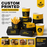 Boîtes à frites pour entreprises, emballage personnalisé pour la restauration rapide, contenants en papier pour poulet et hamburgers à emporter, boîtes alimentaires de qualité