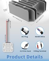 Convertisseur élévateur de tension Starlink Mini O-Ring vers câble DC mâle 12V/24V vers 30V 3.5A, adaptateur d'alimentation sans fusible pour extérieur