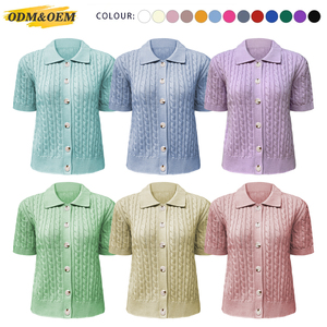 Maglione Personalizzato da <span class=keywords><strong>Donna</strong></span> a Righe Verdi, Manica Lunga, Casual, Lavorazione a Trecce, Pullover Autunnale con Collo Tondo, <span class=keywords><strong>Cardigan</strong></span> in Maglia - Product Image 5