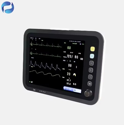 Hospital Vital Signs Monitor Machine Stand Cardiac Trolley CE Certified Class II Built-in Battery Adjustable Features