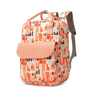 <span class=keywords><strong>2024</strong></span> nuevo patrón personalizado organizador de pañales <span class=keywords><strong>Caddy</strong></span> portátil impermeable al aire libre mamá mochila bolsa moda señora estilo - Product Image 2