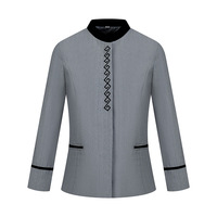 Damier Hôtel Ménage Uniforme Coton À Manches Longues Automne Hiver Unisexe YSMARKET