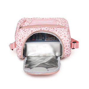 New Leopard-print Three-piece Student Backpack <b>Set</b> Spacious Breathable Backpack Air-cushioned Harness Youth Campus Style <b>Lunch</b> - Product Image 3