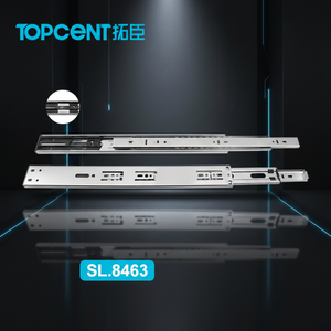 Rieles deslizantes <span class=keywords><strong>para</strong></span> <span class=keywords><strong>cajones</strong></span> con rodamientos de bolas extraíbles, guías telescópicas de triple extensión <span class=keywords><strong>para</strong></span> cajas de almacenamiento y muebles - Product Image 4