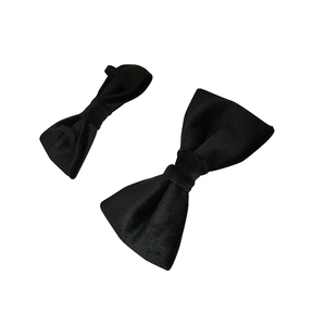 カスタムプリント調節可能なローズゴールドメタルバックル高級ベルベット犬の首輪と蝶ネクタイセットマルチカラー - Product Image 6