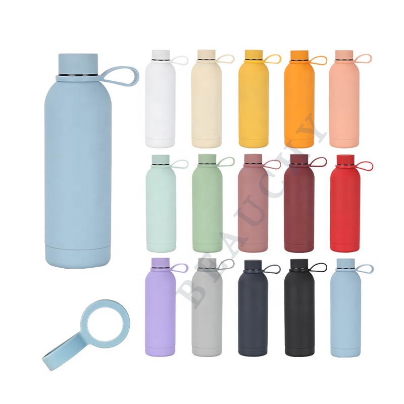 Beauchy New Hot Sale Outdoor Edelstahl Wasser flasche Vakuum flaschen Kleine Mundwasser flasche mit Silikons eil