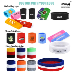 Cinta para la Cabeza Deportiva <span class=keywords><strong>IRun</strong></span> para Correr, Fútbol, Tenis, Absorbente de Sudor, con Logotipo Bordado Personalizado, de Algodón y Felpa - Product Image 2