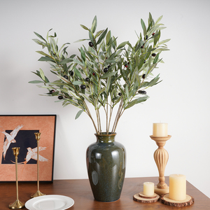 Ramo d'Ulivo Artificiale 85cm con <span class=keywords><strong>3</strong></span> Rami, Effetto Realistico con Frutti e Foglie d'Ulivo per Decorazioni Matrimoniali e Casa - Product Image 4