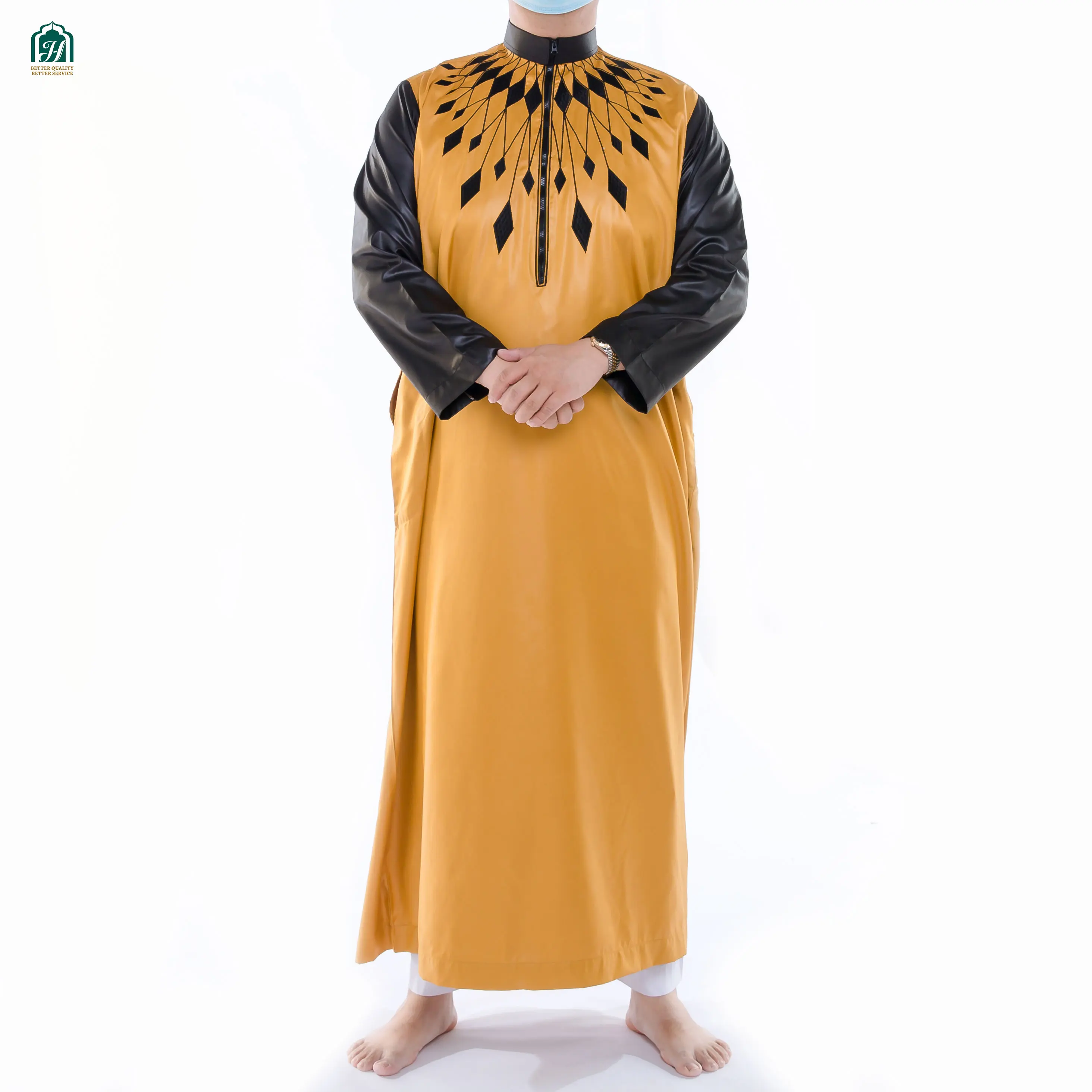 Abaya Thobe เสื้อผ้าอิสลามสำหรับผู้ชาย,เสื้ออิสลามอาหรับ Thobe