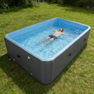 Portable PVC Outdoor 5mm Thick <strong>Large</strong> Capacity Children Inflatable Swimming <strong>Pool</strong> <strong>Rectangle</strong> Shape <strong>Ground</strong> Cloth Summer 2-Year - Product Image 4