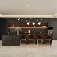 Meubles de cuisine Aige les plus vendus : Armoires en mélamine, îlot de cuisine en chêne sur mesure, rangement en contreplaqué, ensemble de cuisine moderne